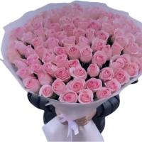 Bodrum Çiçekçisi - 101 Pembe Gül Buketi